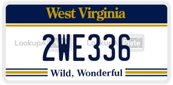 2WE336  license plate in WV
