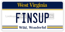 FINSUP  license plate in WV