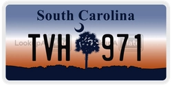 TVH971  license plate in SC