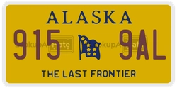 9159AL  license plate in AK