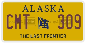 CMT309 license plate in Alaska