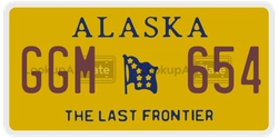 GGM654  license plate in AK
