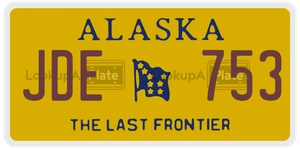 JDE753 license plate in Alaska