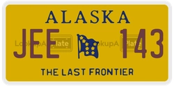 JEE143  license plate in AK