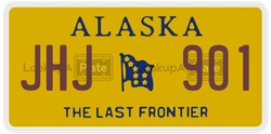 JHJ901  license plate in AK