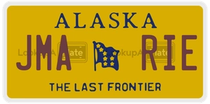 JMARIE license plate in Alaska