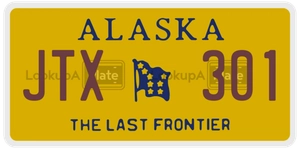 JTX301 license plate in Alaska