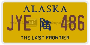 JYE486 license plate in Alaska