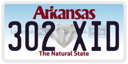 302XID  license plate in AR