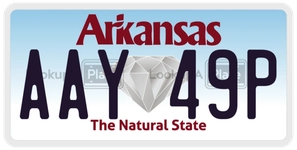 AAY49P license plate in Arkansas