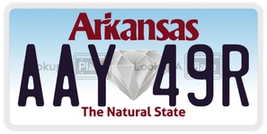 AAY49R license plate in Arkansas