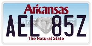 AEL85Z license plate in Arkansas