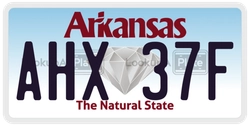 AHX37F  license plate in AR