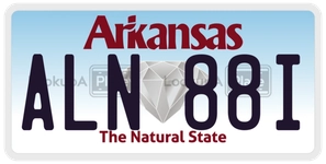 ALN88I license plate in Arkansas