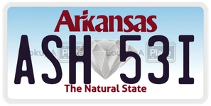 ASH53I license plate in Arkansas