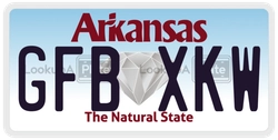 GFBXKW  license plate in AR