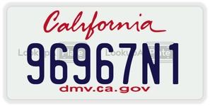 96967N1 license plate in California