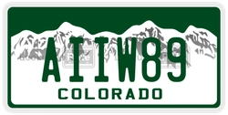 AIIW89  license plate in CO