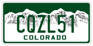 CQZL51 license plate in Colorado
