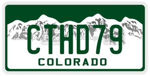 CTHD79 license plate in Colorado