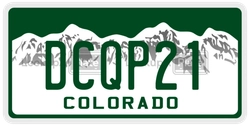 DCQP21  license plate in CO