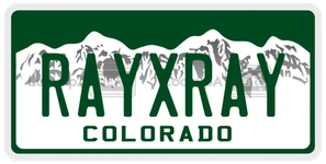 RAYXRAY license plate in Colorado