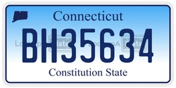 BH35634  license plate in CT
