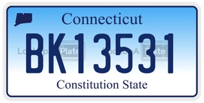 BK13531 license plate in Connecticut
