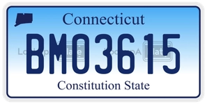 BM03615 license plate in Connecticut