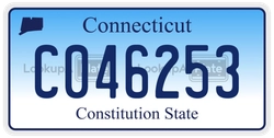 C046253  license plate in CT