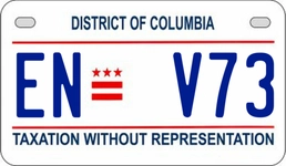 ENV73 license plate in District of Columbia