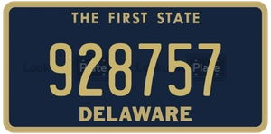 928757 license plate in Delaware