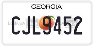 CJL9452 license plate in Georgia