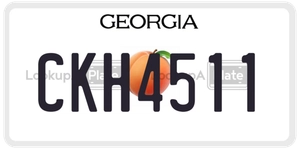 CKH4511 license plate in Georgia
