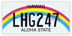 LHG247  license plate in HI
