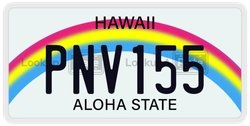 PNV155  license plate in HI