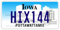 HIX144  license plate in IA