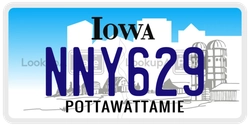 NNY629  license plate in IA