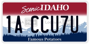 1ACCU7U license plate in Idaho