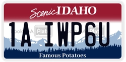 1AIWP6U  license plate in ID