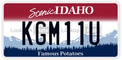KGM11U  license plate in ID