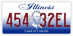 45432EL  license plate in IL