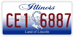 CE16887 license plate in Illinois