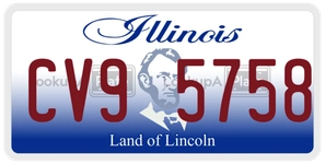 CV95758 license plate in Illinois