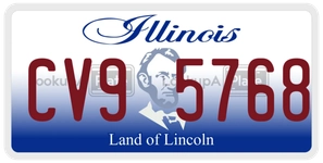 CV95768 license plate in Illinois