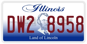 DW28958 license plate in Illinois