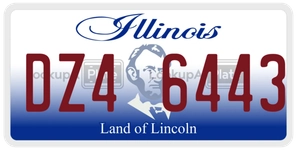 DZ46443 license plate in Illinois