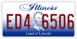 ED46506  license plate in IL
