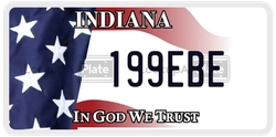 199EBE  license plate in IN