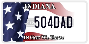 504DAD license plate in Indiana